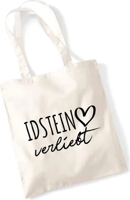 Produktbild von Huuraa Jutebeutel Idstein verliebt 10 Liter Natural Baumwolle Tasche Geschenkidee