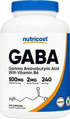 Imagen del producto de Nutricost | GABA 500 mg + Vitamina B6 2 mg