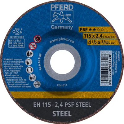 Produktbild von PFERD EH 115-2,4 PSF STEEL, Stahl, PFERD, 2,22 cm, 11,5 cm, 13300 RPM, 25 Stück(e)