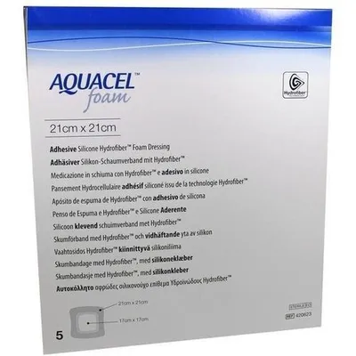 Image de Aquacel Foam adhésif 21x21 cm pansement 5 pces