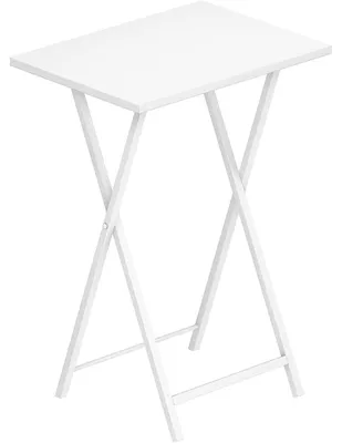 Productafbeelding van Bijzettafel, inklapbaar, salontafel, TV-tafel, wit, 48x36x66,5 cm