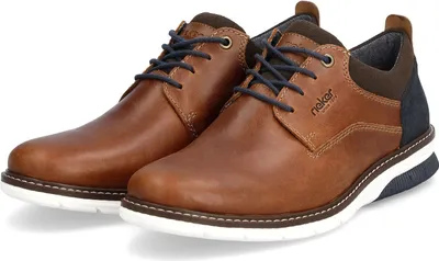 Produktbild von Rieker Herren Echtleder Schnürhalbschuh braun, Herren:43 EU