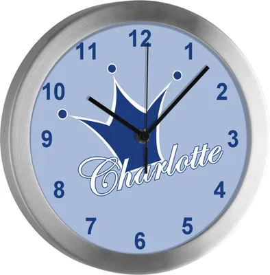 Produktbild von Kinderzimmer Funkwanduhr, Funkuhr Wanduhr Kinder, Krone blau 25 cm