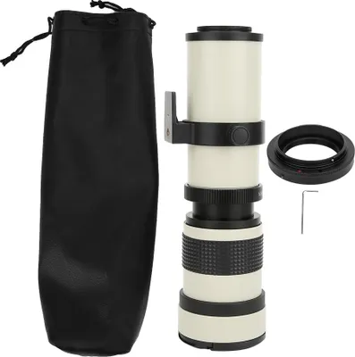 Produktbild von Weiß 420800 mm Blende F 8.316 Volles Handbuch Fokussierung Teleskop Zoom -Teleobjektiv für EF -S -Mount -Kamera