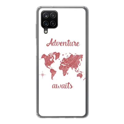 Produktbild von MuchoWow® Handyhülle Schutzhülle Hülle für Samsung Galaxy A12 Karte - Sprichwörter - Rosa Silikon Softcase Handy Hülle - Bild