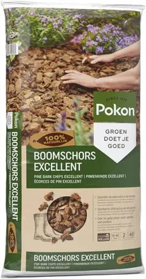 Productafbeelding van Boomschors Excellent - Natuurlijke bodembedekker - Decoratief Tuinieren - Voorkomt uitdroging bodem - 40 Liter - Bruin