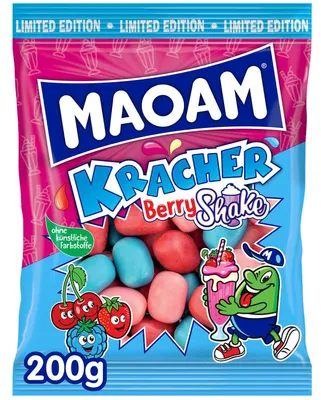 Zdjęcie produktu dla Haribo Maoam Kracher Berry Shake Limited Edition Packung 200g