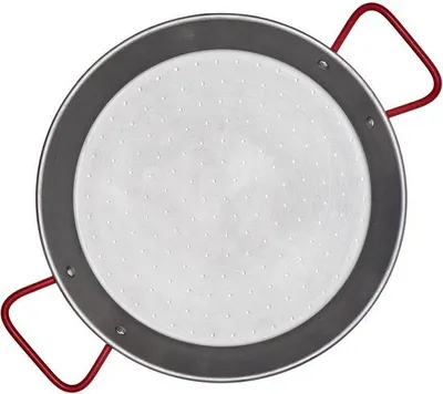 Zdjęcie produktu dla Patelnia do paelli Unyqoos® ze stali nierdzewnej, 26 cm – patelnia do paelli na 2 osoby, polerowana powierzchnia, łatwa do czyszczenia