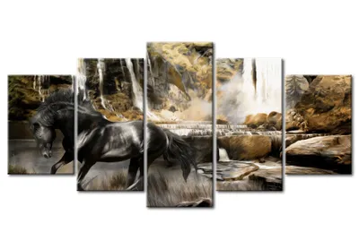 Image de Tableau acoustique Nature 200 x 100 cm Tableaux en 5 parties Mousse acoustique Absorbeur acoustique haute performance Isolation acoustique Toile 5 pièces Tableau mural Acoustique intérieure Isolation acoustique 020116-11