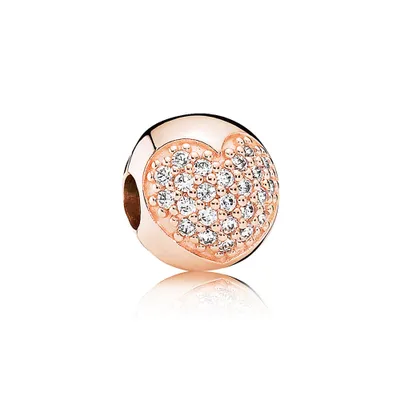 Immagine prodotto di Pandora Rose 781053CZ, ciondolo a forma di cuore con pavé di zirconi
