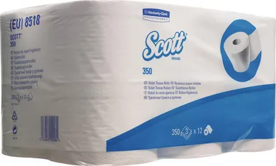 Produktbild von Toilettenpapier Scott 8518 3-lagig,Klein-RL 36 RL á 350 Bl=12.600 Blätter SCOTT