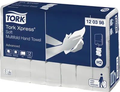 Produktbild von TORK Xpress Multifold Handtuchpapier 210 x 255 mm Z-Falz weiß 2-lagig 21x180 Blatt