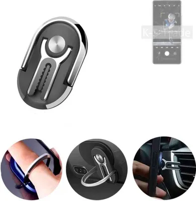 Produktbild von K-S-Trade 3in1 Smartphone-Ring Handy-Ring kompatibel mit Xiaomi 12 Pro Dimensity Fingerhalterung  Handyring Tischständer Lüftungsgitter-Halterung