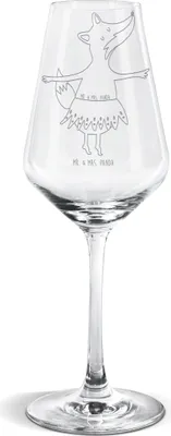 Produktbild von Mr. & Mrs. Panda Weinglas Fuchs Ballerina - Transparent - Geschenk, Party, Weißwein Glas, wein, Einladung, Geburtstag, Weißweinkelch, Für, Kelch