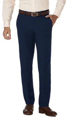 Produktbild von Haggar Herren 4 Way Stretch Slim Fit Flat Front Dress Pant Freizeithosen, blau,