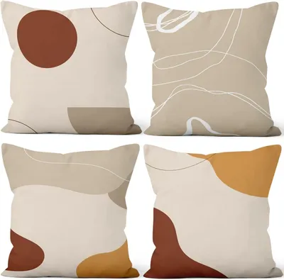 Imagen del producto de Fundas de cojín de terciopelo, diseño abstracto, 40x40 cm, para sofá y dormitorio