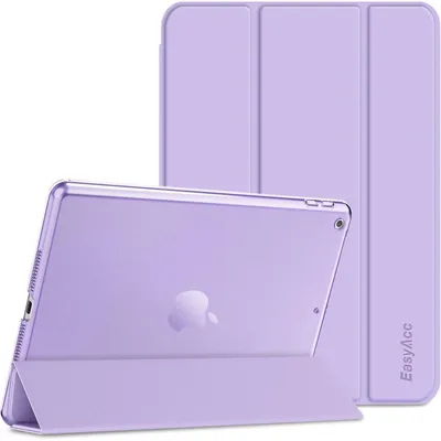 Productafbeelding van Beschermhoesje voor iPad 10.2 inch, geschikt voor modellen 7, 8 en 9, transparant, ultradun, licht paars