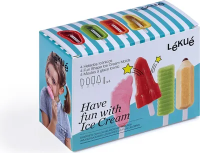 Produktbild von Lékué Eisform 4er-Set Twister, Fuß, Stift, Rakete