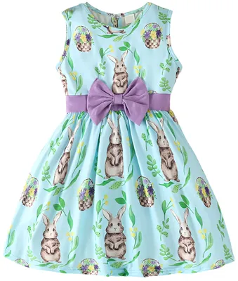 Obrázok produktu pre Detské šaty s mašľou veľkosť 122 - Bunny