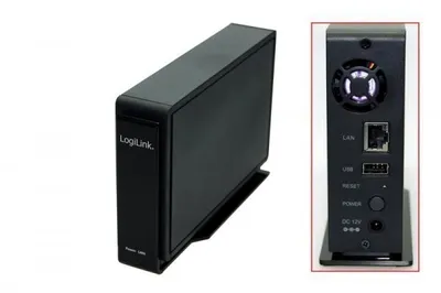 Produktbild von LogiLink 1-Bay Gigabit NAS Server, 0 GB, 2 TB, SATA, IEEE802.3, IEEE802.3u, IEEE802.3ab, NFS, SMB, CIFS, AFP, FTP, 1000 Mbit/Sek