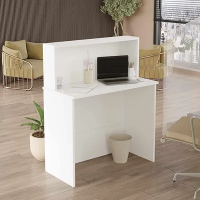 Produktbild von Skye Decor, Hochwertiger Empfangstisch (Elterncode) - Weiß, 90x110x44,5 cm, modern
