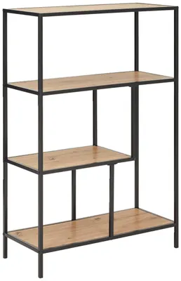 Produktbild von XORA halbhohes Regal ROCKY aus MDF, 77 cm breit, 115 cm hoch, 33 cm tief, mit 4 Böden