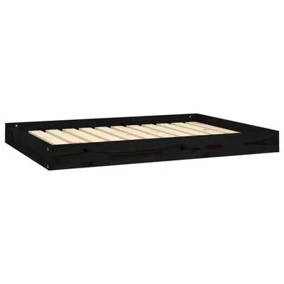 Zdjęcie produktu dla Legowisko dla psa czarne 101,5x74x9 cm lite drewno sosnowe