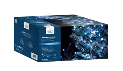 Zdjęcie produktu dla Lampki 400 LED z dodatkowym gniazdem Biały Zimny