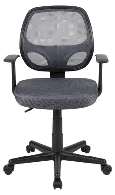 Mid-Back Mesh Drehstuhl mit Armlehnen, ergonomisch, grau, höhenverstellbar