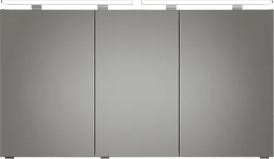 Produktbild von Pelipal Spiegelschrank Serie 6025 SDAE04613G121AQ Korpus Quarzgrau Hochglanz touch - Breite: 130 cm