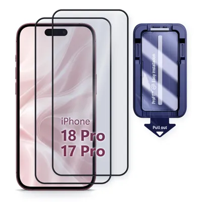 Immagine prodotto di H Hardy Vetro temperato per iPhone 18 Pro/17 Pro, protezione schermo 9H, 2 pezzi