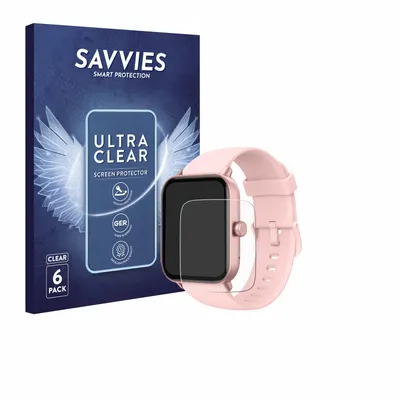 Produktbild von 6x Für Toobur IDW19 1.8" Schutzfolie Savvies Displayschutz Display Schutz Folie Klar Transparent
