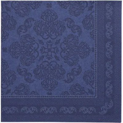 Produktbild von Servietten "ROYAL Collection" 1/4-Falz 40 cm x 40 cm dunkelblau "Arabesque"