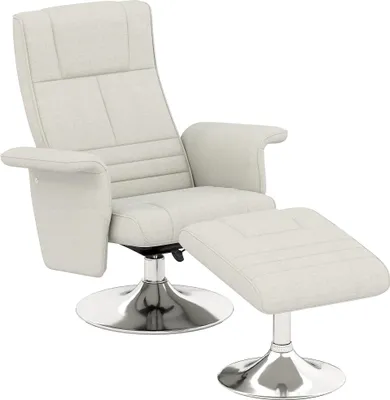 Produktbild von Massagesessel mit Hocker, neigbare Lehne, 78 x 95 x 88 cm, Creme
