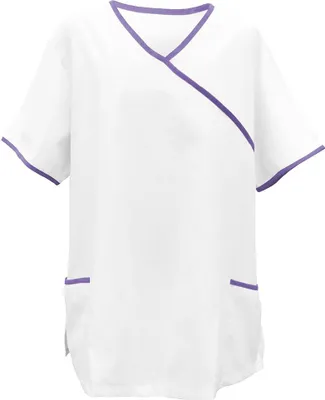 Produktbild von Schlupfkasack mit lila Paspel Gr. 2XL : 2XL : 50% Baumwolle 50% Polyester 175 g/m² : purple