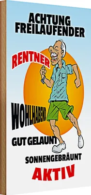 Produktbild von Holzschild Spruch 30x20cm Draußen nur Kännchen