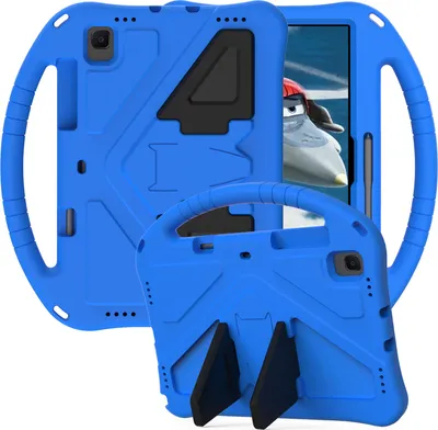 Produktbild von Kinder Hülle für Samsung Galaxy Tab S5e 10.5" 2019 SM-T720/T725/T727, Eva Leichte Stoßfeste Faltbarem Ständer, Kids Griff Schutzhülle Blau