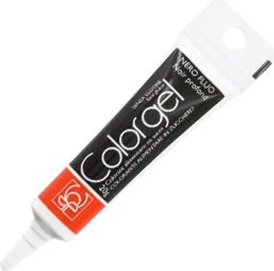 Zdjęcie produktu dla Barwnik w żelu Fluo Black Czarny Colorgel Nero Fluo 20g - Modecor