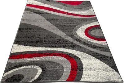 Produktbild von Tapiso Teppich DREAM Modern Creme Grau Schwarz Rot  300 x 400 cm