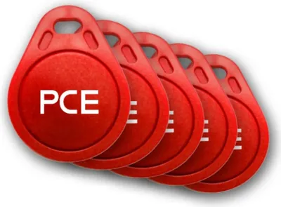Image de PC ELECTRIC RFID, porte-clés, puce, logo PCE, lot de 5 pièces.