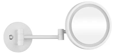 Produktbild von Kosmetikspiegel mit LED-Beleuchtung, weiß, Durchmesser 200 mm, weiß