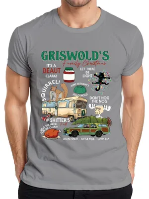 Zdjęcie produktu dla Griswolds Family Christmas Christmas Quotes - Koszulka męska Christmas Xmas, Szary, L