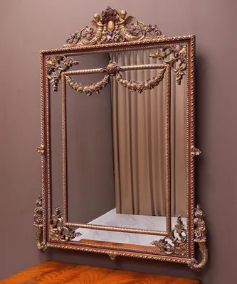 Produktbild von Casa Padrino Luxus Barock Spiegel Braun / Bronze H. 158 cm - Barockstil Wandspiegel -  Italy