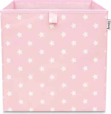 Produktbild von Lifeney Aufbewahrungsbox Kinder Würfel I Niedliche Spielkisten I Aufbewahrungskorb für Kinderzimmer I Kinder Aufbewahrungskiste I Bunte Spielzeugboxen (Rosa Stern)