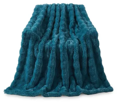 Productafbeelding van Fleece deken, pluche, bubbelvelours, blauw, 150x200 cm, AI-gegenereerde afbeelding