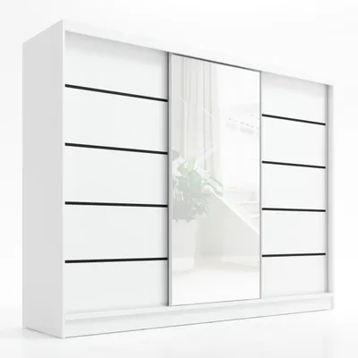 Produktbild von Schwebetürenschrank AURELIA 2 Schwebetürenschrank AURELIA 2 200 cm mit Spiegel, 3 Türen, 3 Schubladen