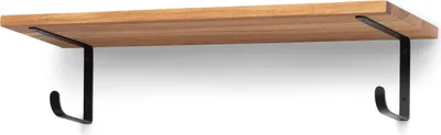 Produktbild von Rikmani Schweberegal mit Hacken Eiche Wandregal Hängeregal FLY (Hell) 120 cm