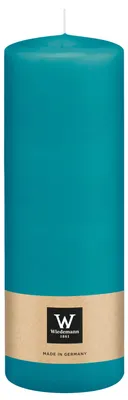 Produktbild von Zylinderkerze/Stumpenkerze - turkisblau - 20 x 7 cm - 103 Brennstunden