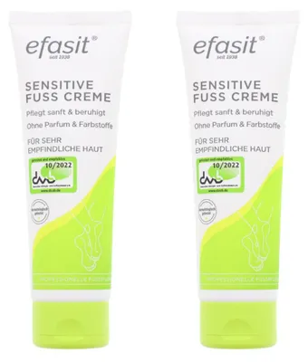 Produktbild von 2x efasit Sensitive Fußcreme je 75ml Sehr Trockene & Empfindliche Haut