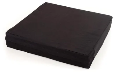Produktbild von Kissen quadratisch, Kokosfaser-Füllung, abnehmbarer Baumwollbezug, 46 x 46 x 7,5 cm, (schwarz)